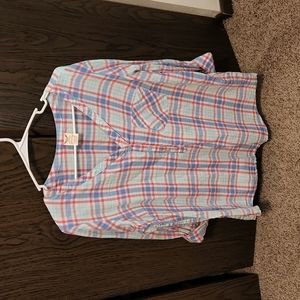 Red, White, and Blue Plaid Shirt